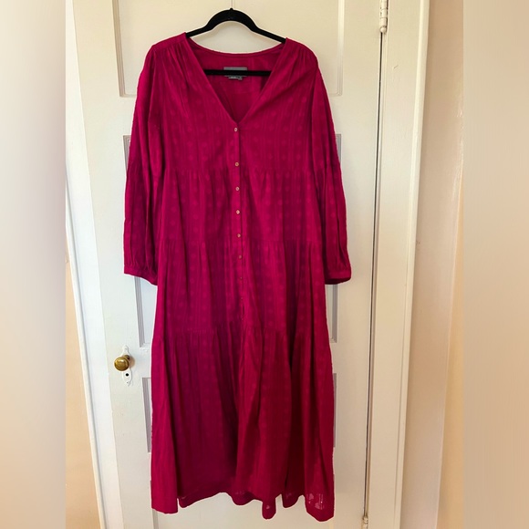 Anthropologie Plum Tiered Maxi Dress size M - Picture 3 of 5